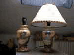 Lampadari decorati - Decoupage pittorico